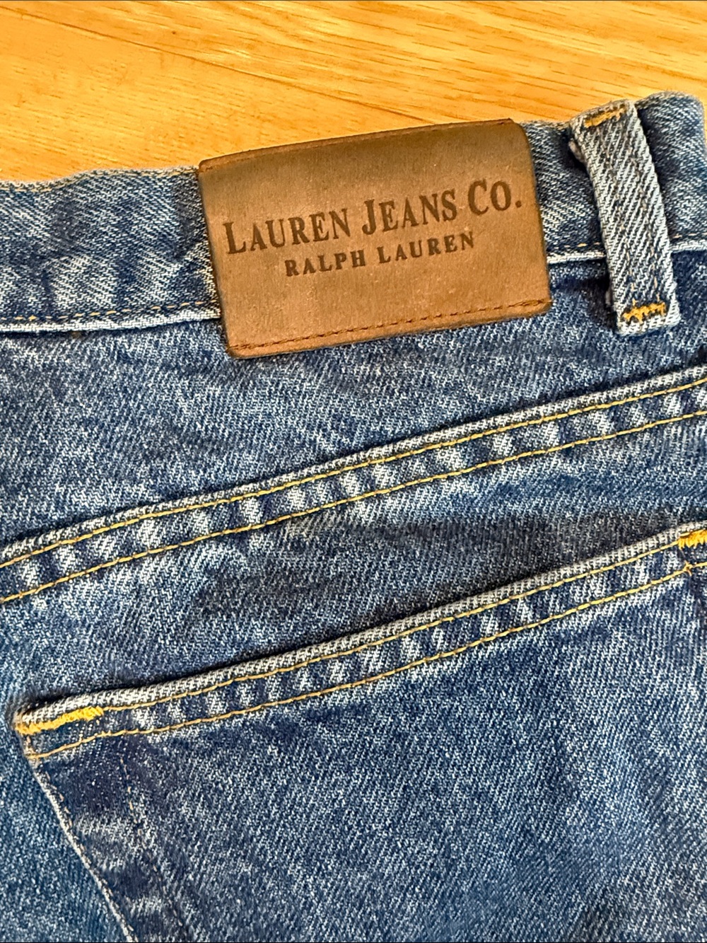 Vintage Ralph Lauren Straight-Leg Women’s Jeans in Dark Blue Denim